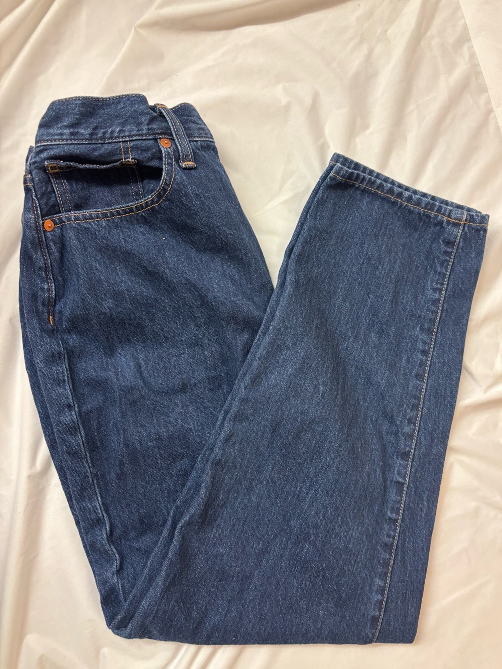 Madewell Dark Blue Baggy Tapered High-Rise Jeans | Size 27